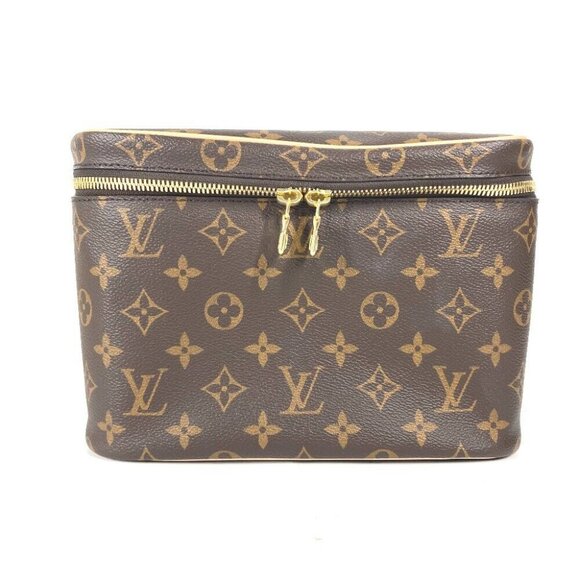 LOUIS VUITTON M42265 Monogram Nice BB vanity bag pouch Hand Bag Brown - Picture 1 of 14